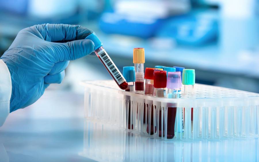 Technician conducting lab tests in a clean environment